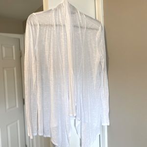 White sheer cardigan very thin
